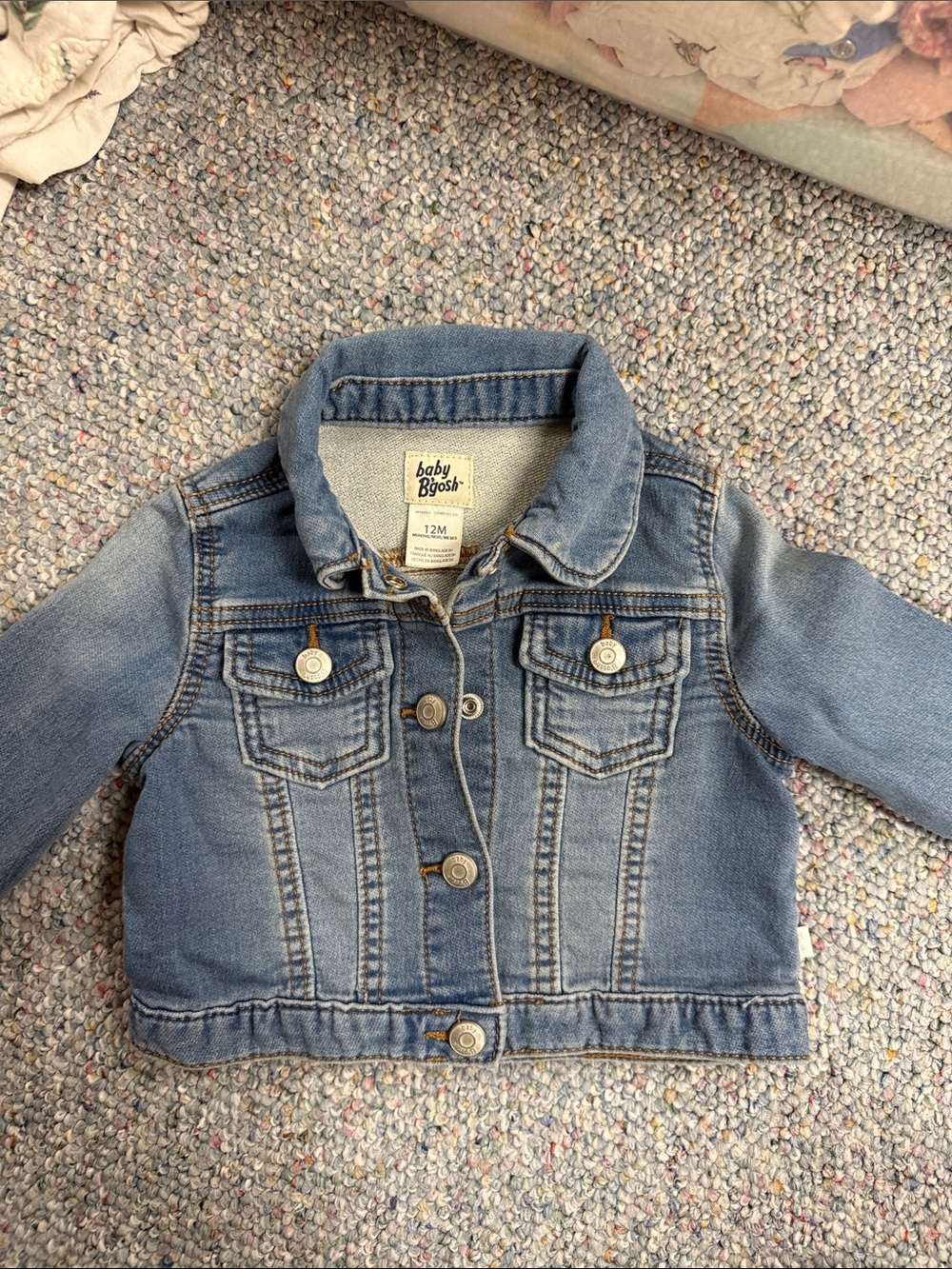 Girls baby bgosh Light Blue Denim Jean Jacket 12M